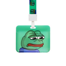 Бейдж горизонтальный, внешний, 100 х 80мм, внутренний 52 х 82мм, лента 42 см, Лягушка - Calligrata фото 2