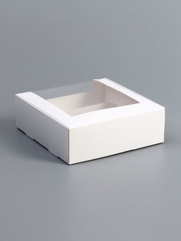 Коробка складная, под 3 эклера, белая, 15×15×6 см