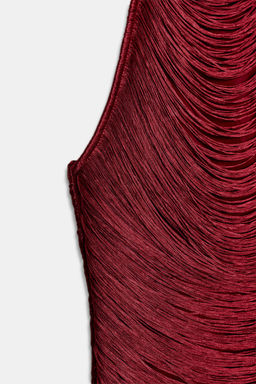 SHORT HALTER DRESS WITH FRINGING - Zara фото 8