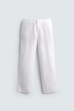 PANTAL?N FLUIDO STRAIGHT FIT / Blanco - Zara фото 7