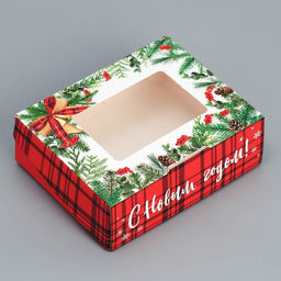 Цена за 5 шт. Коробка складная новогодняя «С Новым годом», 10×8×3.5 см