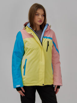 Горнолыжный костюм женский зимний желтого цвета 016J - Chunmai фото 14