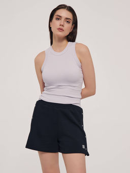 CONTE Шорты из футера с боковой вставкой на кнопках LS 2783 black - Conte elegant фото 2