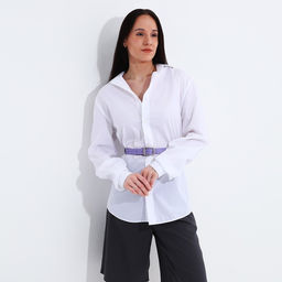 Ремень женский, ширина 2.2 см, винт, пряжка металл, цвет сиреневый - Simaland фото 3