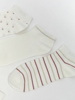 Desenli Kad?n Patik ?orap 5li