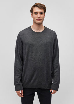 Bisiklet Yaka Antrasit Kazak - Mavi фото 3