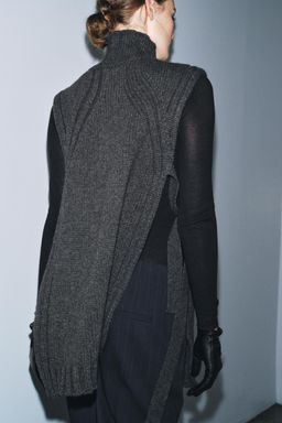 WOOL WAISTCOAT WITH OPENINGS - Zara фото 3