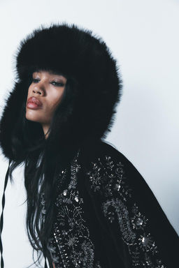 FAUX FUR AVIATOR HAT - Zara фото 9