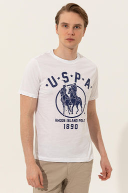 Erkek Beyaz Bisiklet Yaka Ti__rt