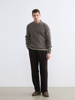 Bisiklet Yaka Erkek Triko Kazak