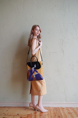 Сумка с аппликацией ДС-220-224 черный+желтый - Protege фото 2