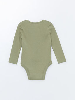 Bisiklet Yaka Bask?l? Erkek Bebek ??t??tl? Bodysuit 2li