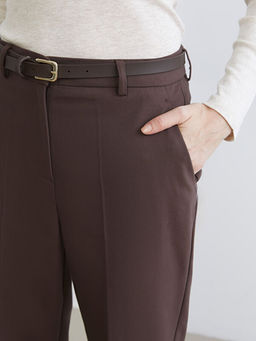 Beli Kemerli Kad?n Cigarette Pantolon