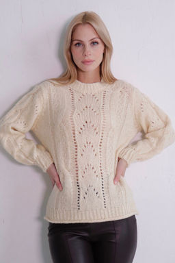 10508 Джемпер с ажуром слоновая кость - Martichelli фото 10