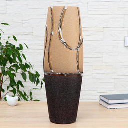 Ваза «Шелли», h=50 см, d=13 см, стекло, коричневая