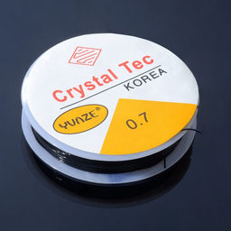 Цена за 3 шт. Нить силиконовая (резинка) d=0.7 мм, L=18 м, чёрная