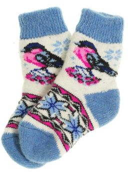 Носки детские "Снегирь и орнамент" 6455-3