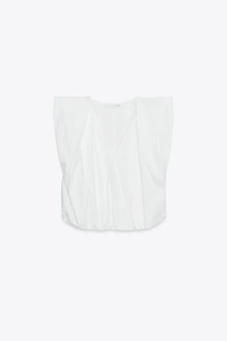 ZW COLLECTION POPLIN PEPLUM TOP - Zara фото 7