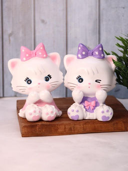 Копилка Milly Cat, purple (18 см), пластик