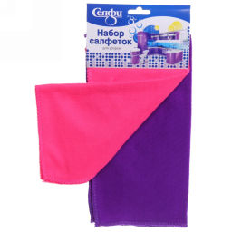 Цена за 5 шт. Набор салфеток для уборки Селфи 30*30см 2шт 353