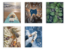 Тетрадь 96 л. А5+ клетка, на гребне, офсет Schoolformat НАБРОСОК ПАМЯТИ мелованный картон,...