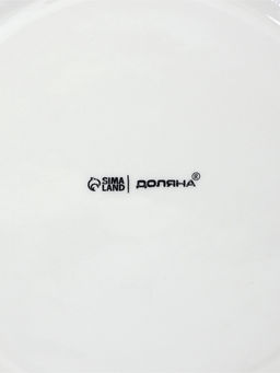 Тарелки обеденные Доляна White Label, набор 4 шт., d=25 см, утолщенный край, фарфор, белые