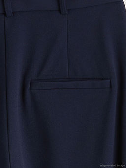 Standart Fit Kad?n Pileli Kuma? Pantolon