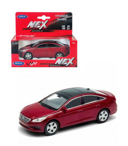 Welly. Машинка 1:38 "Hyundai Sonata" пруж. мех., арт.43717W красный