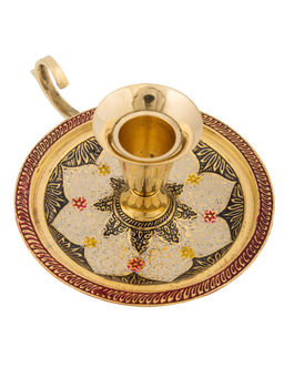 Подсвечник с ручкой №П231005/5 (эмаль черная, белая) 2шт/уп. - Ганг фото 2