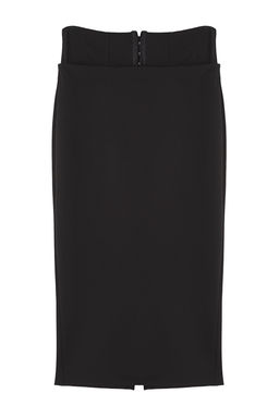 TRENDYOLMILLA Siyah Transparan Korse Detayl? Dokuma Etek TPRSS25ET00002 фото 6