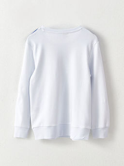 Bisiklet Yaka Mickey Mouse ve Donald Duck Bask?l? Uzun Kollu Erkek ?ocuk Ti??rt - Waikiki фото 2