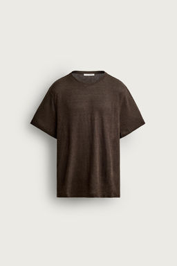 CAMISETA REGULAR FIT C??AMO - VISCOSA / Marr?n oscuro - Zara фото 6