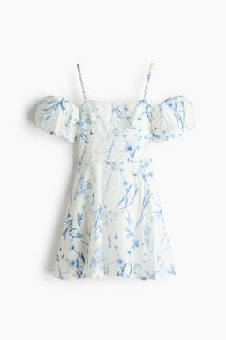 Vestido en mezcla de lino con hombros cut-out - H&m фото 2