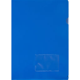 Папка уголок Attache А4 180 мкм, карман для визитки, синий 1/20шт