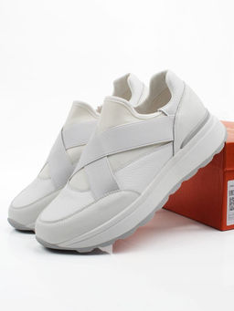 03-A1030-9 WHITE Кроссовки женские (натуральная кожа)