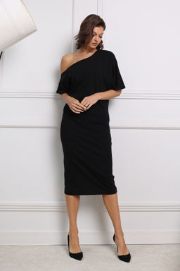 Платье асимметричное из трикотажа - Looklikecat фото 3