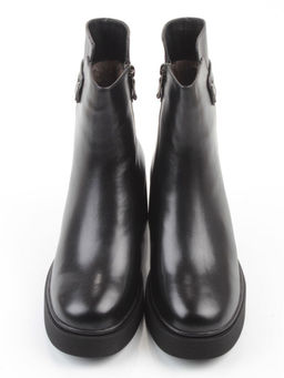 04-M3-5247 BLACK Ботинки зимние женские (натуральная кожа, натуральный мех)