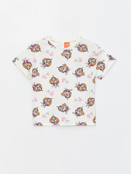 Bisiklet Yaka Paw Patrol Bask?l? K?sa Kollu K?z Bebek Ti??rt - Waikiki фото 3