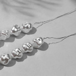 Бусины пластиковые на нити «Жемчуг», 10 мм, набор 120 шт., цвет белый