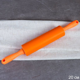 Скалка 20 см силиконовая / GR-477 /уп 72/ оранжевый - Галеонтрейд фото 2