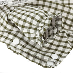 Пэт тойс (Pet toys) Одежда для собаки Платье с вышивкой, с кружевом, на кнопках р-р 2XL, длина спинки 40см/обхват груди 46см/обхват шеи 34см, цвет-хаки, 100% полиэстер (Китай) - Домашняя мода фото 8