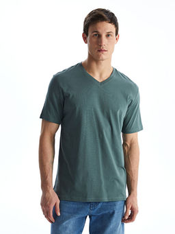 V Yaka K?sa Kollu Penye Erkek Ti??rt