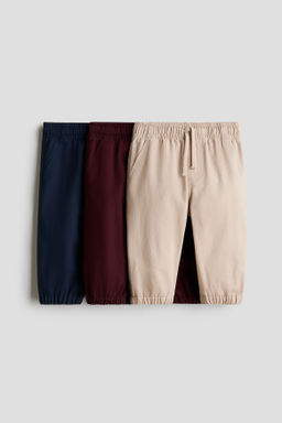 Pack de 3 joggers en sarga de algod?n