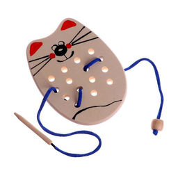 Шнуровка «Кот», деревянная, МИКС