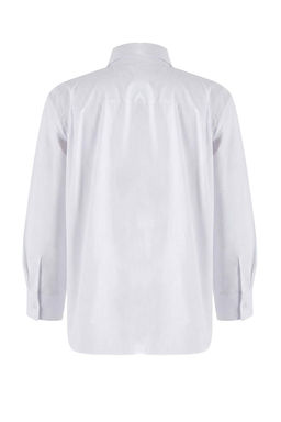 Beyaz Kravatl? Genis Kesim Gomlek TWOAW26GO00142 - Trendyolmilla фото 2