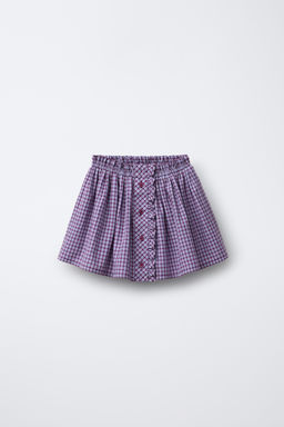 CHECK RUFFLE SKIRT