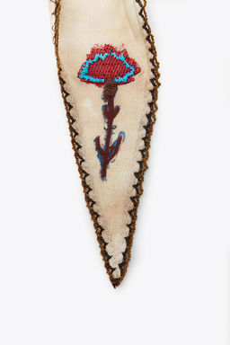 BANDANNA WITH EMBROIDERED FLORALS AND LACE TRIM - Zara фото 5