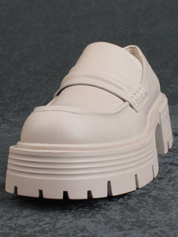 03-C1815-2 BEIGE Лоферы женские (натуральная кожа) - Фабричный китай фото 8