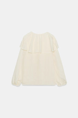 RUFFLED LACE BLOUSE - Zara фото 6