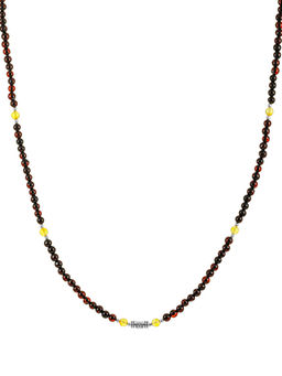 Яркие стильные бусы из натурального янтаря в стиле унисекс